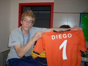 Il giovane portiere della Redival Diego Canella: da quasi tre anni è in coma dopo l'incidente di gioco dell'aprile 2017