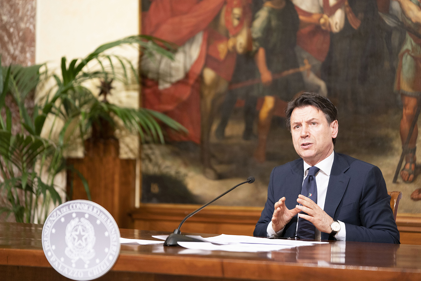 Il presidente Giuseppe Conte